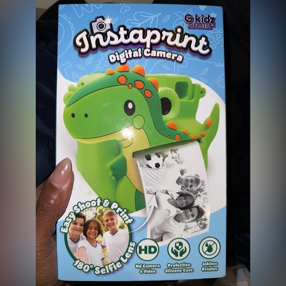 Green Dinosaur instaprint Digital Camera for Kids - Picture 1 of 2